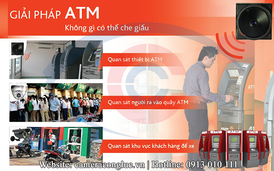 Lắp đặt camera quan sát cho cây ATM ngân hàng