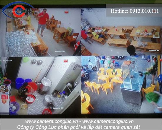 Lắp camera cho chuỗi cửa hàng ăn Huy Phong, Hải Phòng.