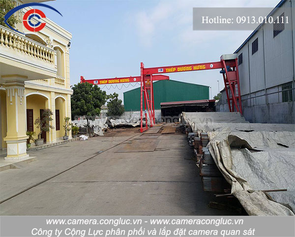 Thi công lắp đặt hệ thống camera tại công ty Thép Dương Hưng, Đường 5 Cũ, Hải Phòng.