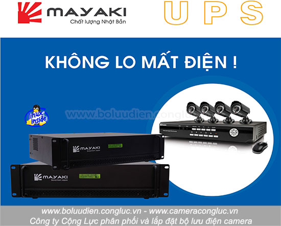 Bộ lưu điện camera Mayaki - Giải pháp dự phòng nguồn điện dành cho hệ thống camera an ninh.