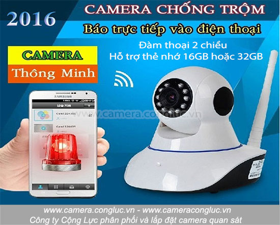 Phương án 1: Lắp đặt sản phẩm camera IP Wifi không dây.