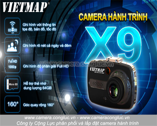 Camera hành trình Vietmap X9 và các tính năng nổi bật.