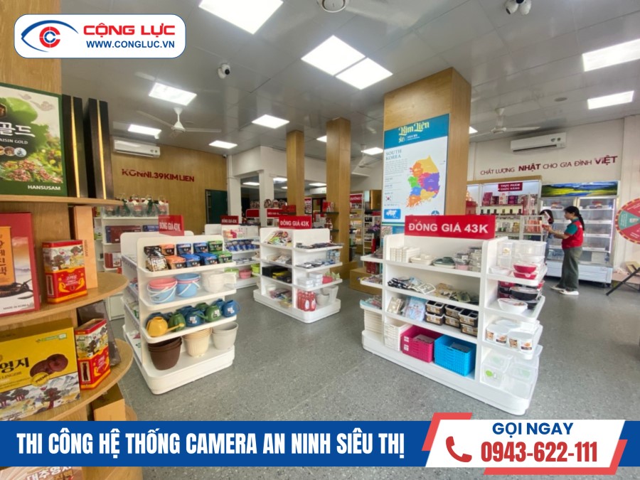 thi công hệ thống camera an ninh siêu thị konni 39 tại sầm sơn Thanh Hoá