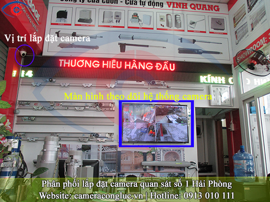 Lắp đặt hệ thống camera công ty cửa cuốn Vinh Quang