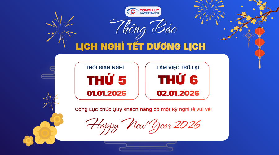 Thông Báo Nghỉ Tết Dương Lịch 2026 - Camera Cộng Lực