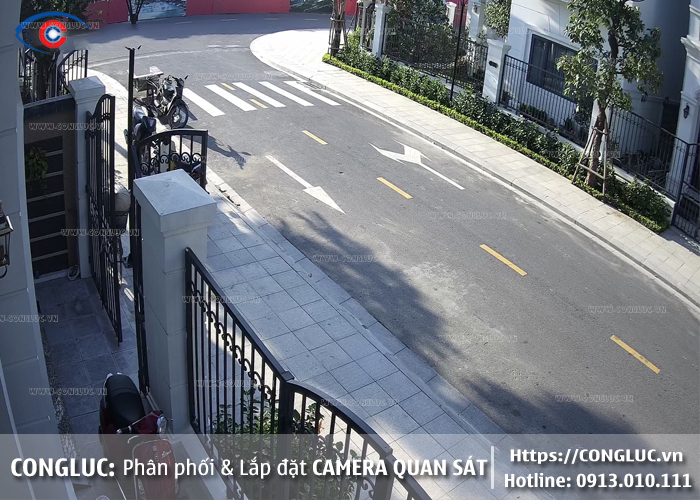hình ảnh hệ thống camera giám sát trước cửa ra vào biệt thự Paris Vinhomes