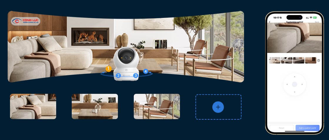 Camera Trong Nhà mới nhất Ezviz H6C G1 4K 8MP