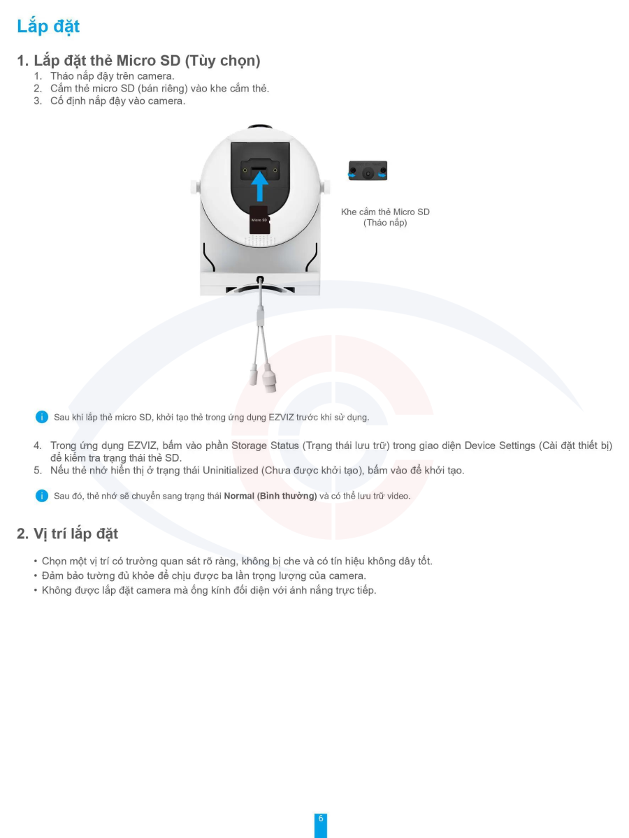 hướng dẫn sử dụng camera wifi 2 ống kính ngoài trời Ezviz H9C 6MP-15