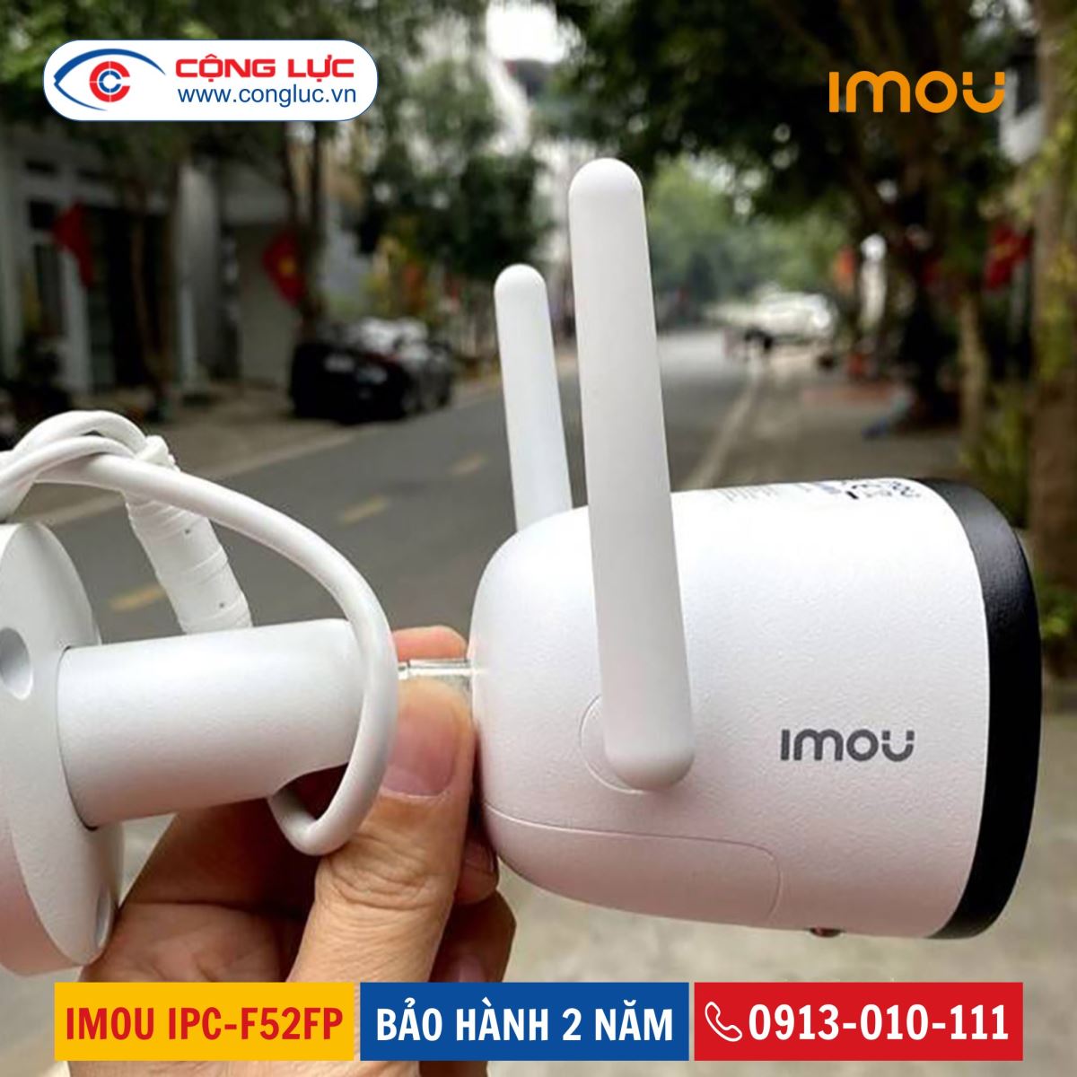 camera imou ngoài trời IPC-F52FP 5MP 3K có màu ban đêm