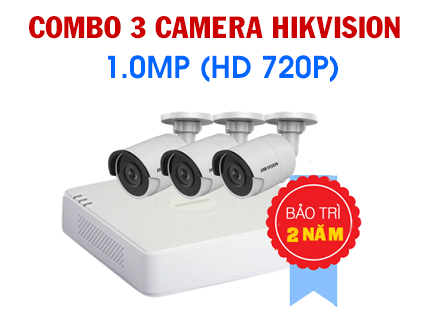 Lắp trọn bộ 3 camera Hikvision 1.0mp cho gia đình tại Quận Hải An