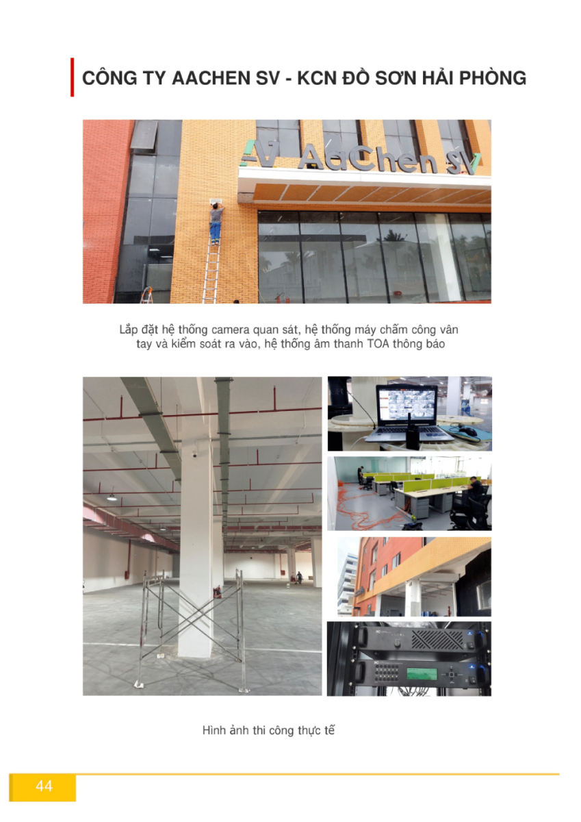 Cộng Lực thi công lắp hệ thống camera công ty AAchen SV KCN Đồ Sơn Hải Phòng