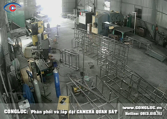 Lắp đặt camera trong xưởng cơ khí Hải Long - An Dương Hải Phòng