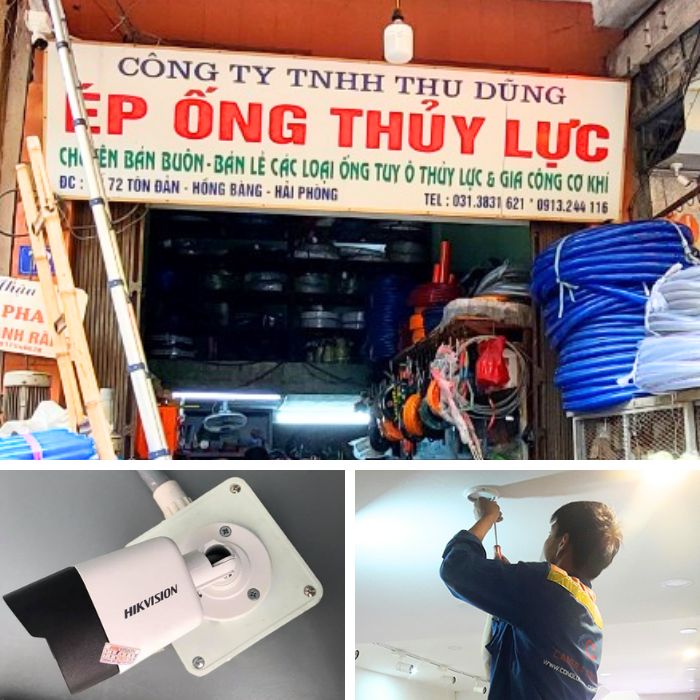 Cộng Lực cung cấp lắp camera cho cửa hàng Thu Dũng tại 72 Tôn Đản Hồng Bàng