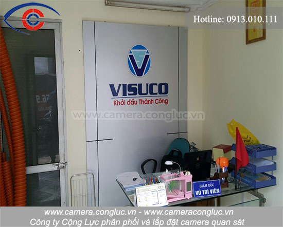 Thi công lắp đặt camera tại công ty Visuco, Kiến An, Hải Phòng.