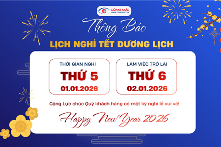 Thông Báo Nghỉ Tết Dương Lịch 2026 - Camera Cộng Lực
