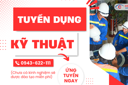 TUYỂN DỤNG KỸ THUẬT VIÊN LẮP ĐẶT CAMERA TẠI HẢI PHÒNG