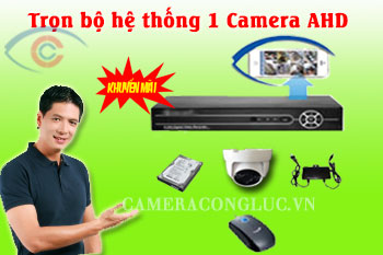 Trọn bộ hệ thống 1 Camera AHD giá rẻ