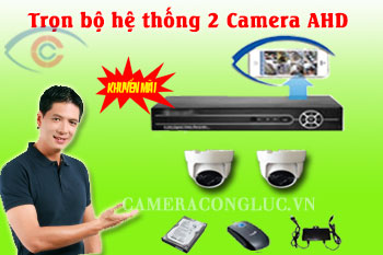 Trọn bộ hệ thống 2 Camera AHD giá rẻ