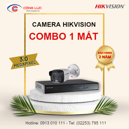 Trọn Bộ 1 Camera Hikvision 3.0 Megapixel
