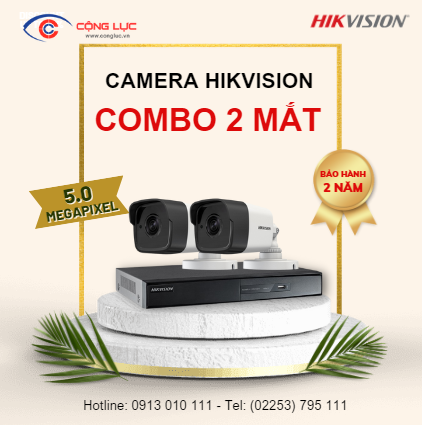 Trọn Bộ 2 Camera Hikvision 5.0 Megapixel