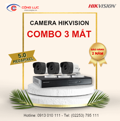 Trọn Bộ 3 Camera Hikvision 5.0 Megapixel