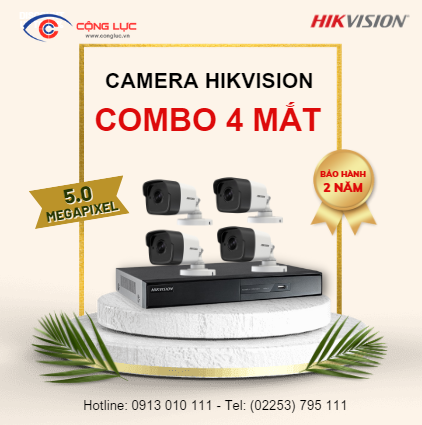 Trọn Bộ 4 Camera Hikvision 5.0 Megapixel