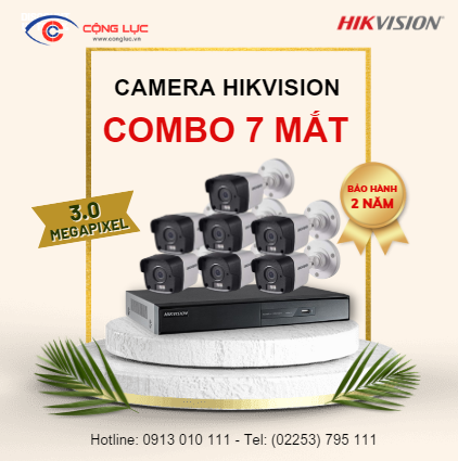 Trọn Bộ 7 Camera Hikvision 3.0 Megapixel