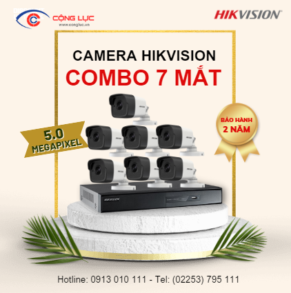 Trọn Bộ 7 Camera Hikvision 5.0 Megapixel