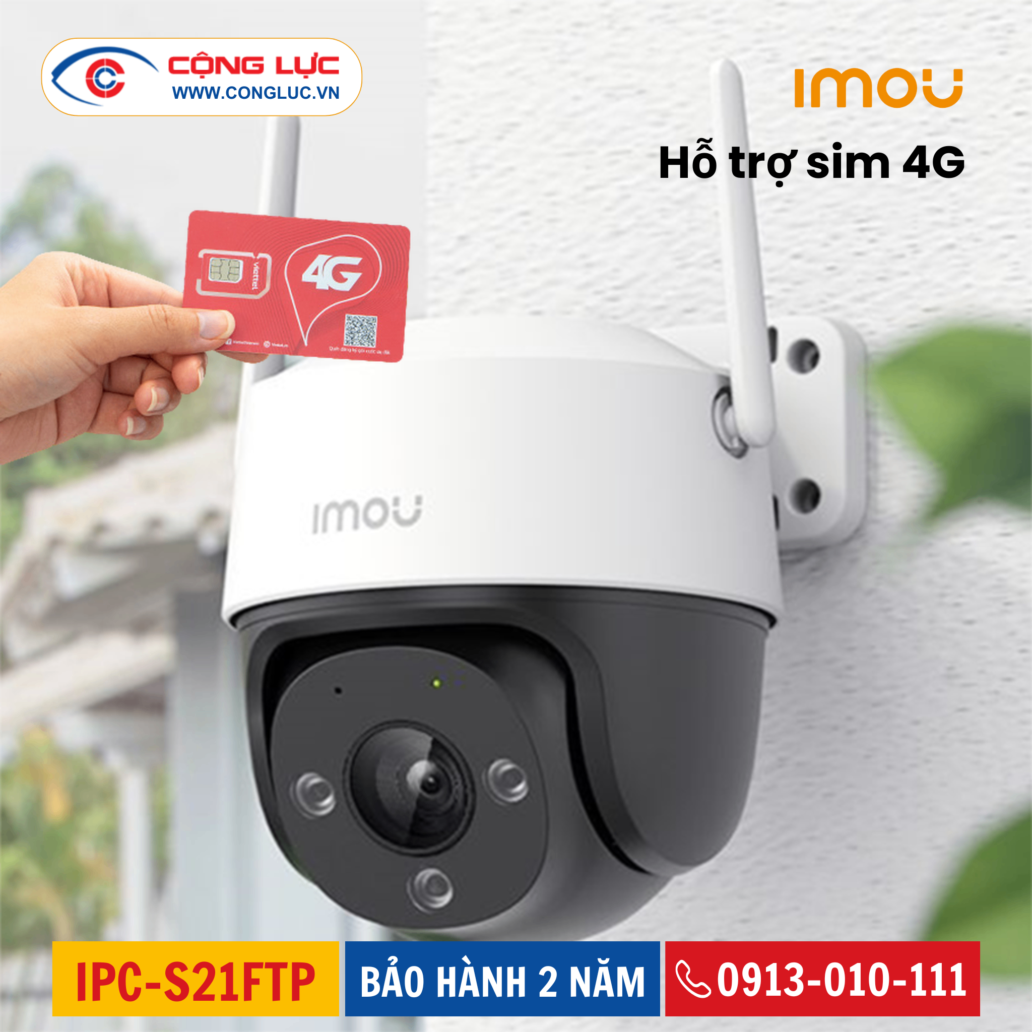 Camera IMOU Dùng Sim 4G IPC-S21FTP 2 Megapixel