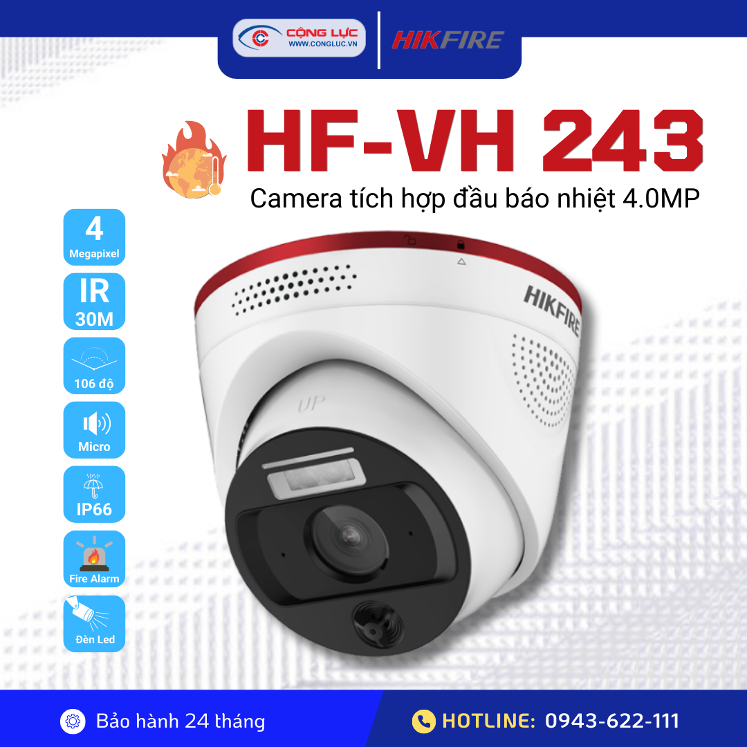Camera báo cháy HIKFIRE 4MP HF-VH243