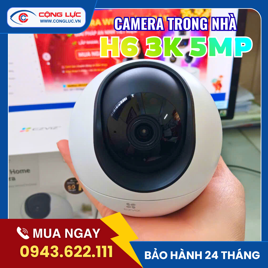 Camera Wifi Trong Nhà Ezviz H6 3K 5MP