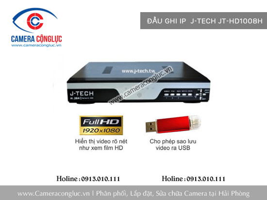 Đầu ghi IP J-Tech JT-HD1108H ( 2 Sata )