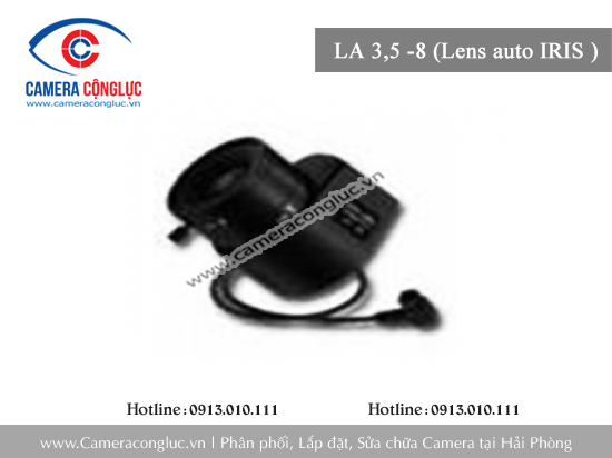 Ống kính camera LA 3,5 -8(Lens auto IRIS )