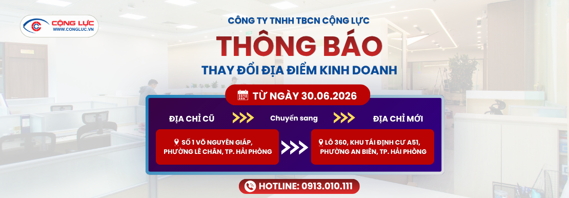Camera Cộng Lực thông báo chuyển địa điểm kinh doanh từ tháng 30.6.2026